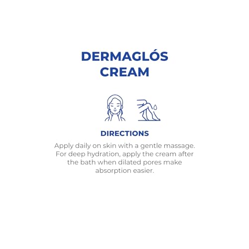 Dermaglos Moisturizing Cream | Vitamin A (Retinoids), Vitamin E & Allantoin | Rich Moisturizer for Wrinkles, Stretch Mark Prevention, Tattoo Aftercare, Scar cream, Hydration for Smooth Skin | 1,76 oz