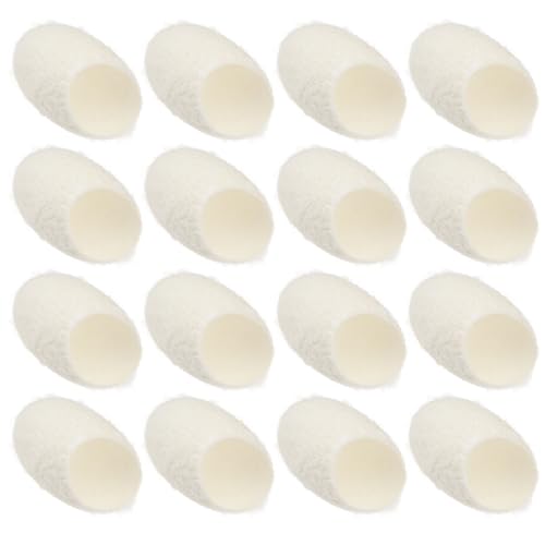 Minkissy 100 Pcs Natural Silkworm Cocoons Face Silk Ball Cocoons for Facial Care