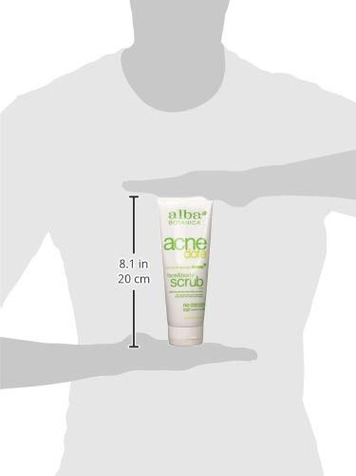 Alba Botanica Acnedote Face and Body Scrub 8 Ounce - 2 Pack