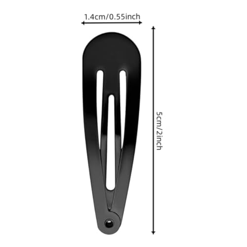 120PCS Black snap hair clips,2 inch hair barrettes for toddler girls,no-slip metal snap hair clips for women¡£