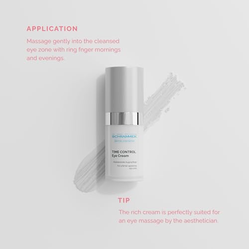 Schrammek TIME CONTROL Eye Cream (0.5 fl oz) - for Demanding Skin - Reduces Circles Under Eyes - with Matrixyl¢ç 3000 & Milk Thistle Oil - Eye Care - Skin Care - Dr