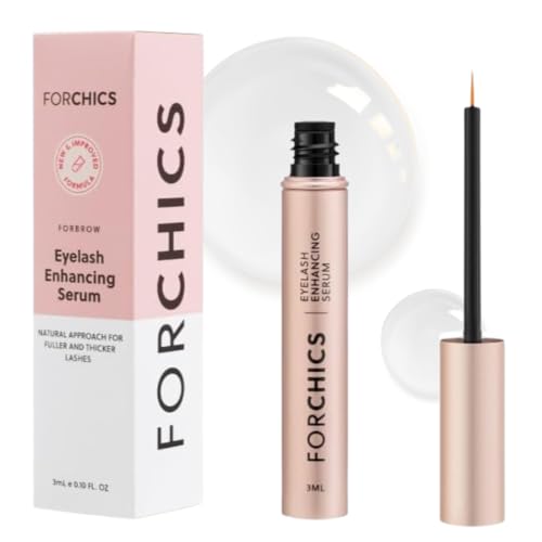 ForChics 2 in 1 Lash and Brow Growth Serum - Hormone-Free Enhancer for Thicker, Longer Lashes and Brows in 2 Weeks - Organic, Vegan and Gentle