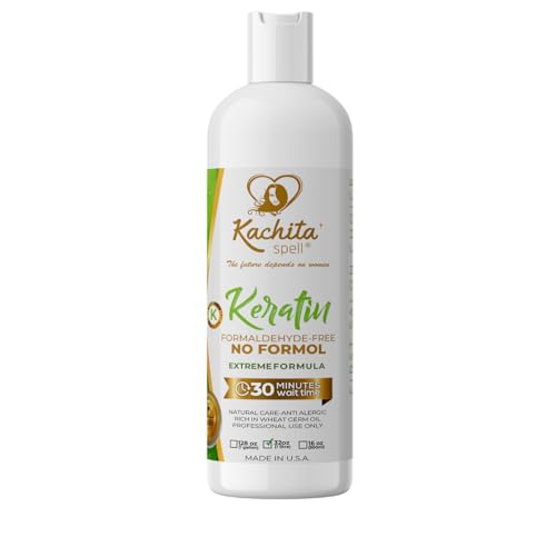 Brazilian Keratin Treatment Formaldehyde Free Kachita Spell Hair Straighteners No Formol Made in USA (32 floz)
