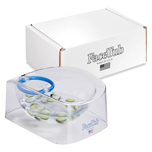 Cold Ice Bath, Premium Face Bowl For Ice, Face Tub Facial Cold Plunge to Support Skin Health & Relaxation, Facial Cold Plunge with Breathing Tubes, Combine Deep Breathing & Cold Plunge