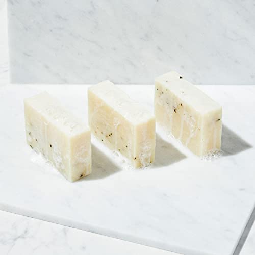 Brickell Men's Mint Soap Scrub Bar for Men (3 Pack), Natural and Organic Exfoliating Bar Soap Handmade with Tea Tree, Coconut and Peppermint Leaf Scent, 5 Ounce Bar (3 Pack)