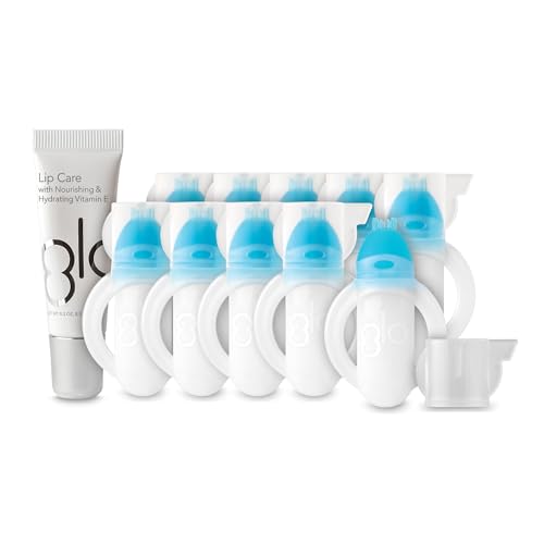 GLO Science Teeth Whitening Gel ? 6% Hydrogen Peroxide ? Clinically Proven, Fast & Safe for Sensitive Teeth ? Includes 10 Gel Vials & 1 Lip Care