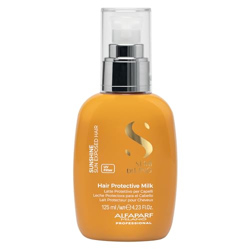 ALFAPARF MILANO Semi di Lino Sunshine Protective Hair Milk - Leave-in Treatment with UV filter - Moisturizing Treatment for Sun Exposed Hair - Hair Detangler - For Soft, Shiny, Lightweight Hair