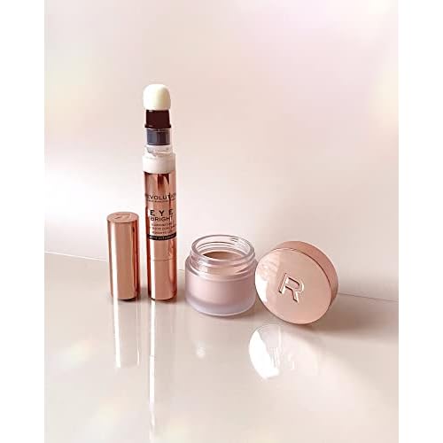 Makeup Revolution Eye Bright Concealer, Buildable Coverage, Dewy Finish, Fair, 3ml