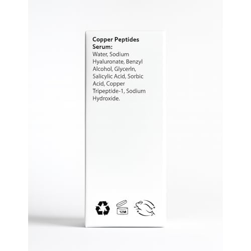 Copper Peptides Serum for Face ? Anti-Aging & Skin Repair Serum with Hyaluronic Acid ? Tightens, Firms & Boosts Collagen ? Fragrance-Free, Made in USA ? 1 fl oz