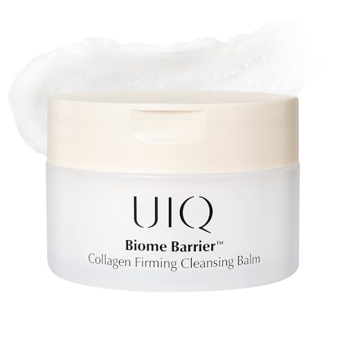 UIQ Biome Barrier Collagen Firming Cleansing Balm ? Deep Pore & Makeup Cleansing Balm for Blackheads, Whiteheads, Waterproof Makeup, 3.38 fl oz