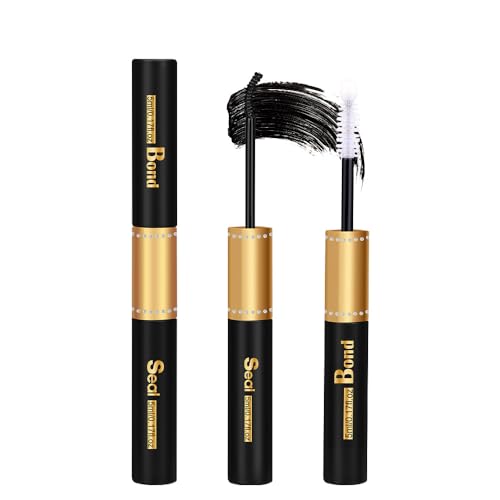 Kiromiro Lash Bond and Seal Black lash Glue for DIY Cluster Eyelash Extensions, Strong Hold, Smuge-proof, Long Lasting Cluster Lashes Adhesive Latex-Free