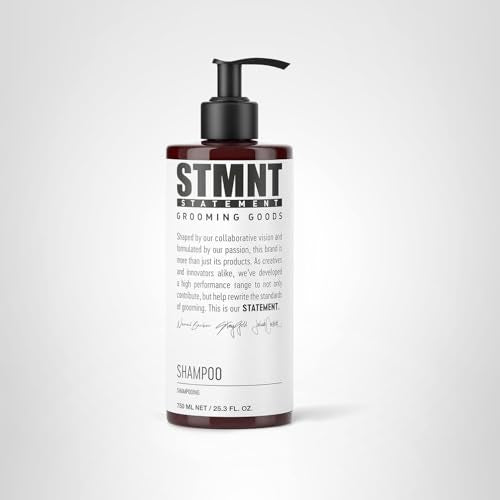 STMNT Grooming Goods Shampoo, 25.3 oz | SLS/SLES Sulfates Free | Activated Charcoal & Menthol | Removes Build Up | Fuller Feeling Hair