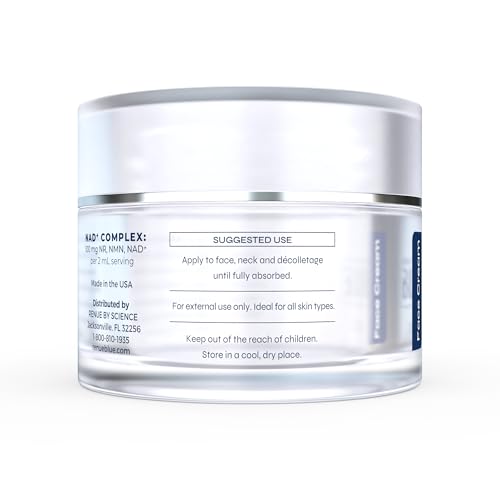 Renue Blue Methylene Blue Face Cream - Liposomal NAD+ Complex and Nutrients for Skin Rejuvenation, Deep Hydration, and Anti-Aging Support