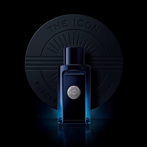 Banderas Antonio Perfumes - The Icon, Eau de Toilette for Men - Long Lasting - Masculine, Elegant, With Personality Fragance - Amber Woody Notes - Ideal for Special Events - 6.8 Fl Oz