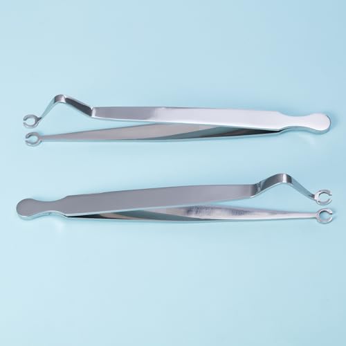 Ear Nose Piercing Clamps,Nose Septum Piercing Piercing Tool for All Piercings 316L Stainless Steel Slotted Locking