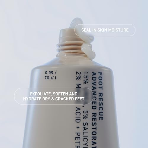 Prequel Skin Foot Rescue, Professional Foot Treatment with 15% Urea + Salicylic Acid. Advanced Cream For Dry Cracked Feet. Clinical-Grade Moisturizer. 1.7oz