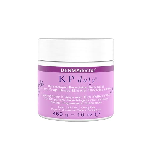 DERMAdoctor KP Bump Eraser Body Scrub Dermatologist Formulated Exfoliant | Keratosis Pilaris Treatment For Dry And Bumpy Skin 10% AHAs + PHAs - 16 fl oz