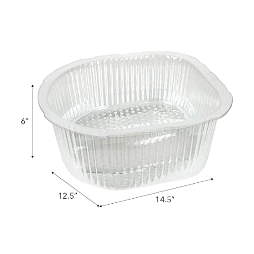 ForPro Professional Collection Universal Pedi Bath Liners - 50% THICKER - Fit Footsie Bath, Disposable Pedicure Foot Tub Liners for Foot Spa Basins & Foot Bath Soaks, Clear, 100-Count