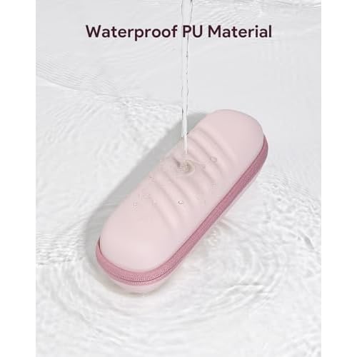 Electric Toothbrush Case for Oral-B Pro/iO/Philips Sonicare, Waterproof Traveling Toothbrush Storage Bag with Mesh Pocket Covers Protection (Pink)