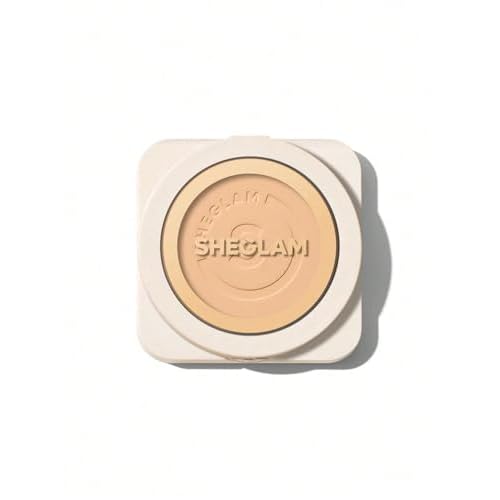 SHEGLAM SKin-Focus Full Coverage Powder Foundation Oil-Control Lightweight Face Pressed Powder Makeup-Nude