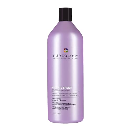 Pureology Hydrate Sheer Nourishing Conditioner - Lightweight Hydrating Shampoo For Fine or Dry Color-Treated Hair, Silicone-Free & Vegan