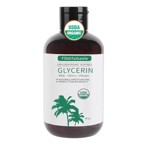 Organic Vegetable Glycerin ? USDA Organic Certified, 100% Pure, 6 Fl Oz ? Natural Skin & Hair Moisturizer ? Ideal for DIY Beauty, Soaps, Lotions & More ? Non-GMO, Palm Oil Free