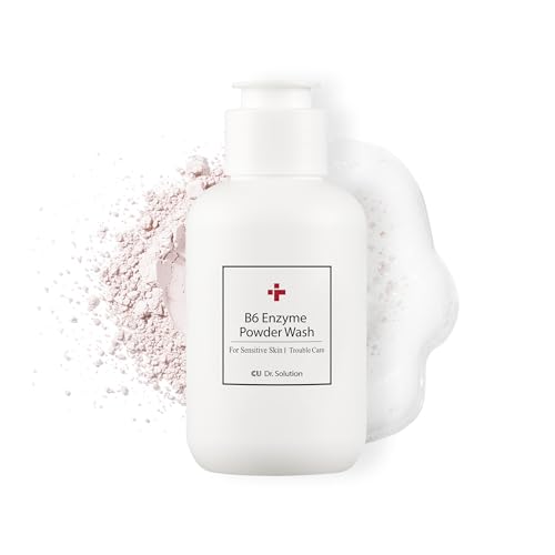 B6 Enzyme Powder Face Cleanser, Korean Skin Care Exfoliating Face Wash with PHA and Papain Enzyme, Face Exfoliator with Calamine and Vitamin B6, Gentle Cleanser, 55g (1.94 Oz)