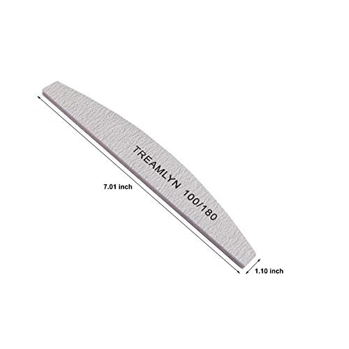 10 Pcs Rough Nail File 100/180 Grit, Heavy Duty Nail Files for Acrylic/Natural Nails, Emery Boards for Nails, Strong Finger Nail Filler, Coarse Nail File for Home and Salon Use