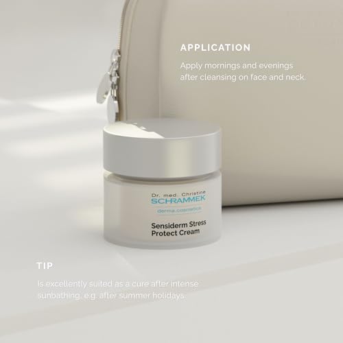 Sensiderm Stress Protect Cream (1.7 fl oz) - for Irritated & Dry Skin - Rich Day & Night Cream - with Panthenol & Aloe Vera - Day Cream - Face Moisturizer - Dr. Schrammek
