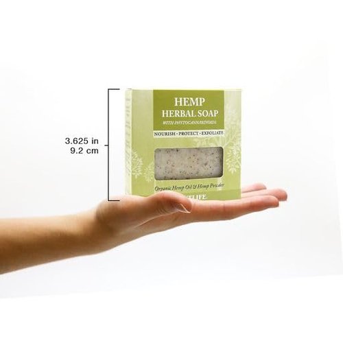 Plantlife Vegan Hemp 6-Pack Soap Bar - Moisturizing and Soothing Soap for Your Skin - Hand Crafted Using Plant-Based Ingredients - Made in California 4.5oz Bar