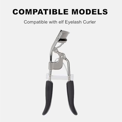 30Pack Compatible with elf Eyelash Curler Refills,Silicone Rubber Eyelash Curler Pads Compatible with elf Eye Lash Curlers,Black.