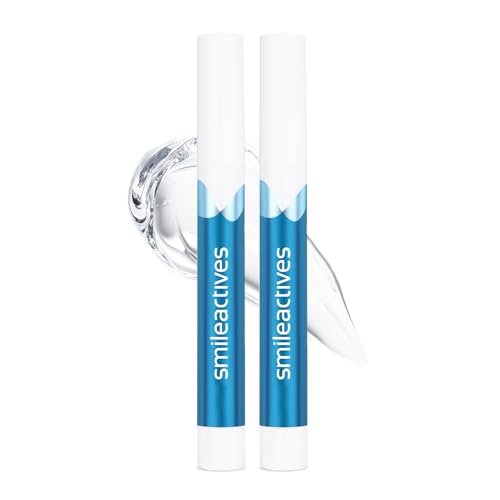 Smileactives Teeth Whitening Pen for White Smile, Fast Tooth Whitener and Stain Remover with Precision Brush Tip, Dental Quality Whitening Gel, Travel Pen, Easy to Use, Vanilla Mint Flavor, 2 Pack