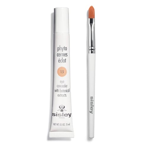 Sisley Paris Phyto-Cernes Eclat, No. 1.5 - 15 mL - Eye Concealer - Tinted Anti-Dark Circles Product - Instantly Masks Dark Circles & Targets Puffiness - Natural, Long-Wear Finish - Includes Brush
