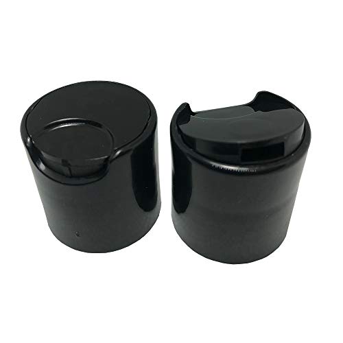 25 PCS Empty White HDPE Bottle 8oz - Cosmo Round Plastic Bottles - 24/410 Neck Black Disc Cap - 24 mm Foil Pressure Seal for Freshness and Leak Prevention - Phthalate Free Use for Safe Cosmetics