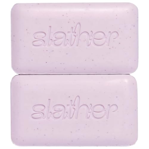 Slather Exfoliating & Smoothing Bar (2 Pack) ? Retinol Body Bar for KP, Dry & Textured Skin ? Hydrating, Smoothing, Gentle Exfoliation ? Safe for Sensitive Skin ? Light Lavender Scent
