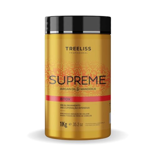 Tree Liss BTOX Mandioca Supreme 1Kg Hair Mask Treatment Frizz Remove Volume Reduce Wave Deep Hydration Nutrition Shine Softness Smoothness