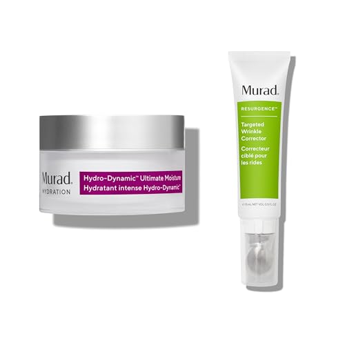 Murad Plumping Solutions Value Set - 2-Piece Full Size Kit ($162 Value) - Moisturizing and Firming Skincare Set - Targeted Wrinkle Corrector 0.5Fl Oz, Hydro-Dynamic Ultimate Moisturizer 1.7Fl Oz