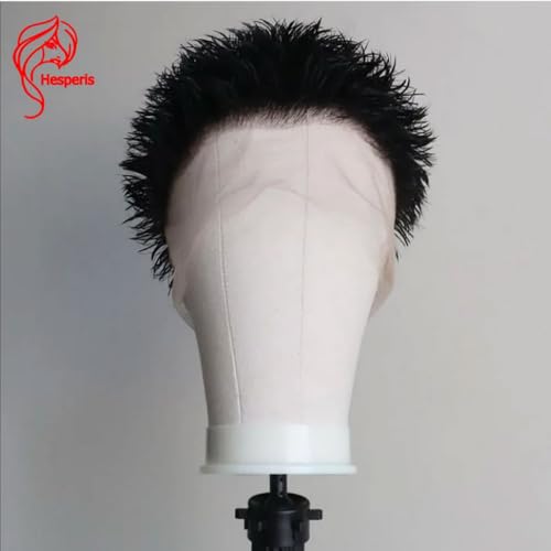 Hesperis Man Wigs Human Hair Brazilian Remy Full Lace Short Cut Wigs For Men Blonde Color Spikey Cut Full Lace Wigs (Blonde)