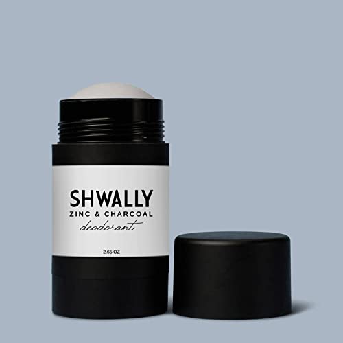 Shwally Zinc & Charcoal Deodorant ? A True Natural, Tallow-Based & Effective Deodorant for Men & Women ?? Aluminum Free with Coconut & Arrowroot ? Lasts 4X Longer (Eucalyptus + Peppermint, 2.5 oz)
