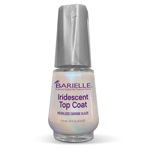 BARIELLE Iridescent Top Coat .47 oz. - Pearlized Chrome Glaze Nail Polish Top Coat