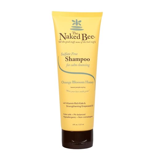 The Naked Bee Gentle Shampoo (8 oz) Orange Blossom Honey Clarifying Shampoo for Women - Deep and Mild Cleansing for Scalp - Nourishing Hair Wash for Smoother and Softer Hair - For Oily & Dry Scalps