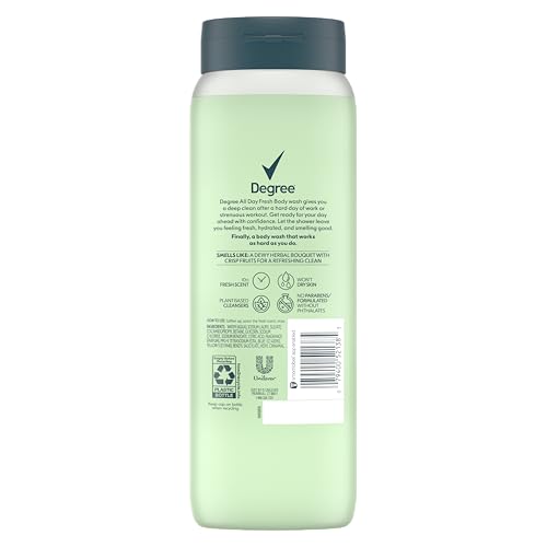 Degree All Day Fresh Body Wash Fresh Energy Deep Cleansing 20 FO
