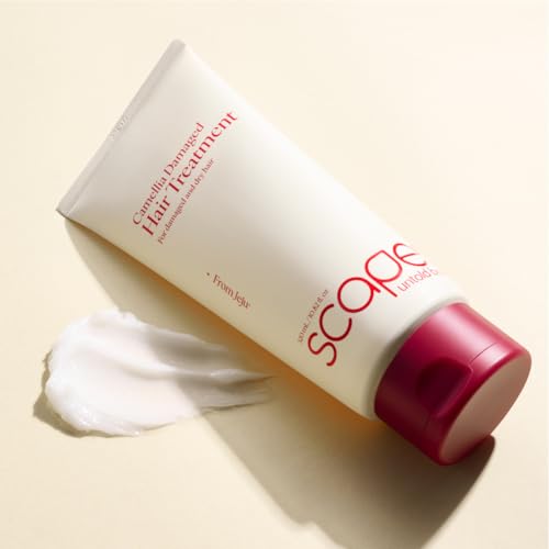 Camellia Damaged Hair Treatment 320ml/10.82 fl.oz | Deep Repair Conditioner for Dry & Damaged Hair with Jeju Camellia Oil & Hydrolyzed Keratin | Protein-Enriched, Moisturizing