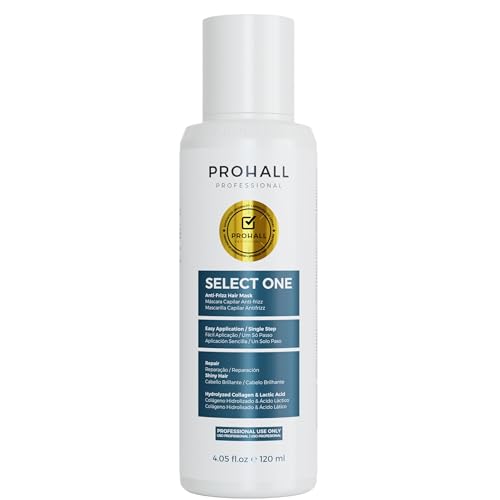 Brazilian Keratin Treatment Blowout Complex-PROHALL SELECT ONE 4.05 oz-Formaldehyde Free Keratin Hair Treatment at Home-Queratina Brasile?a Keratina Para Alisar el Pelo Sin Formol-Off White