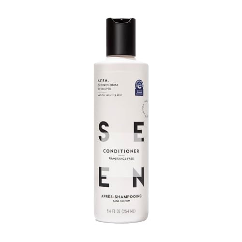 SEEN Conditioner, Fragrance Free - Non-Comedogenic & Hair Conditioner- Dermatologist-Developed - Safe for Sensitive, Eczema & Acne Prone Skin