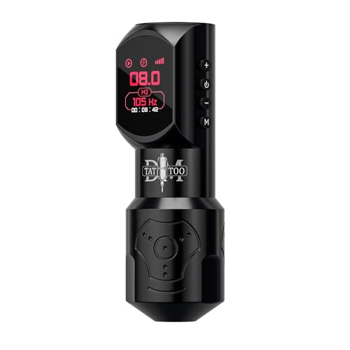 Tattoo Gun 4.0mm Stroke Length Wireless Tattoo Machine with Ultra OLED Display Screen Tattoo Pen with 1500mAh Battery Compact Lightweight Design for Tattoo Beginners and Artists