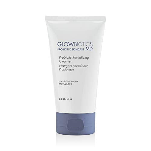 Glowbiotics Probiotic Revitalizing Cleanser 5 oz ? Gentle Hydrating Face Wash with Probiotics, Peptides & Aloe Vera | Daily Cleanser for Sensitive, Dry & Aging Skin
