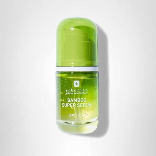 Erborian Bamboo Super Serum - Hydrating Facial Serum with Hyaluronic Acid for Replenished, Moisturized & Radiant Skin- Long-Lasting Intense Hydration - Korean Skincare – 1 fl oz