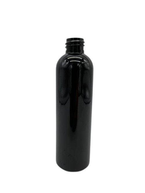 Natural Farms 4 oz Black Cosmo Plastic Bottles -12 Pack Empty Bottle Refillable - BPA Free - Essential Oils - Aromatherapy | Gold Disc Caps - Made in the USA