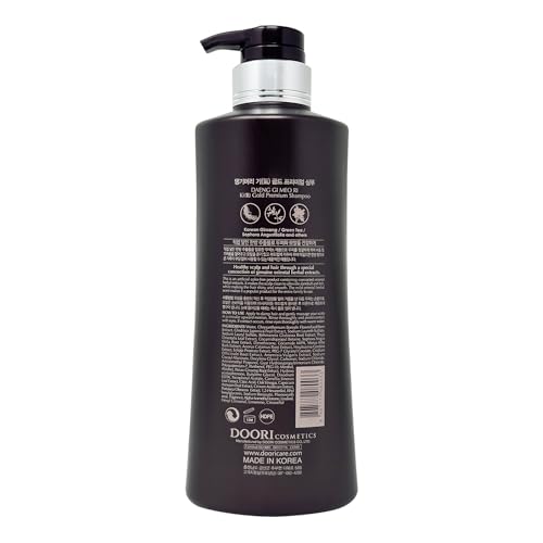 Daeng Gi Meo Ri- Ki Gold Premium Shampoo(4 pcs), Promoting Hair Growth, Effectively Moisture to Dry and Rough Hair, No Artificial Color 16.9 FL OZ/ 500ml + 2.3 FL OZ/70ml Samples(8pcs)
